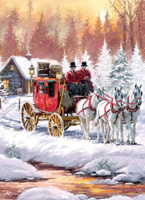 Country Cards Coach And Horses Christmas Card
