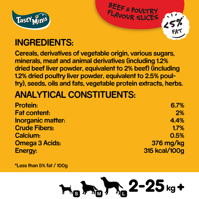 Pedigree Tasty Bites Dog Chewy Slices 155g