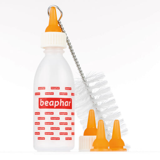 Beaphar Lactol Milk Replacer Feeding Accessories - Bottle, Teats & Brush for Kittens & Puppies