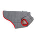 Puffer Dog Coat Red & Grey

