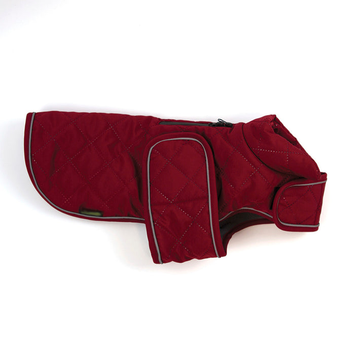 Quilted Classic Dog Coat Burgundy
