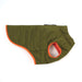 Puffer Dog Coat Khaki & Orange
