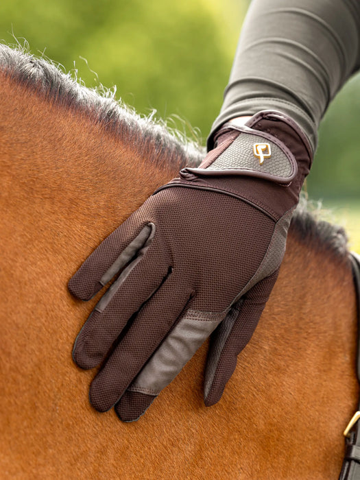 LeMieux Pro Mesh Riding Glove Brown