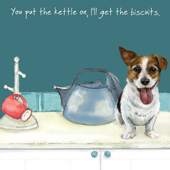 Little Dog Laughed Kettle On Card