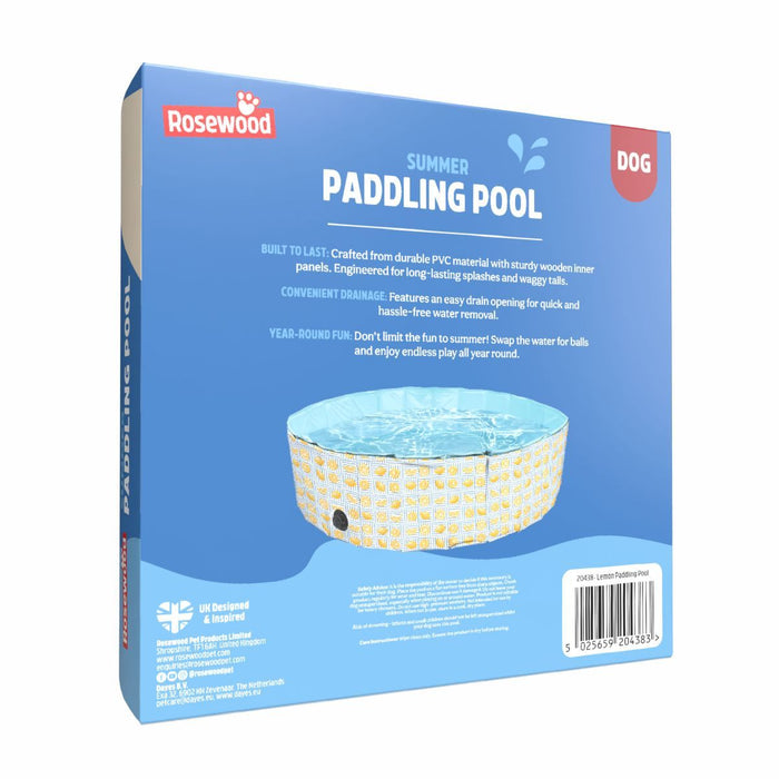 Dog Paddling Pool Lemon