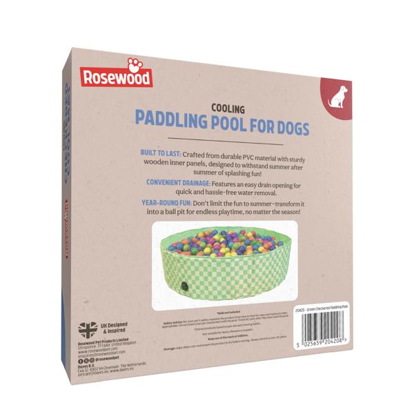 Check Paddling Pool 120x120x30cm