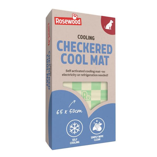 Green Check Dog Cool Mat 65x50cm
