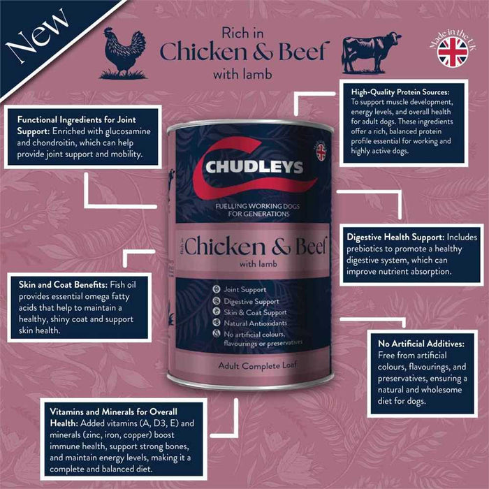 Chudleys Working Dog Variety Tins 12x395g