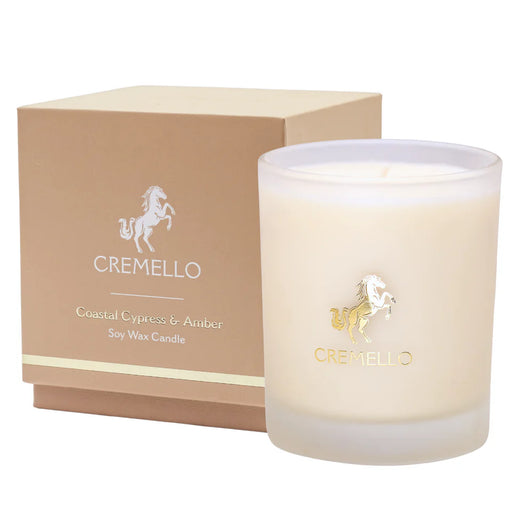 Cremello Coastal Cypress & Amber Candle
