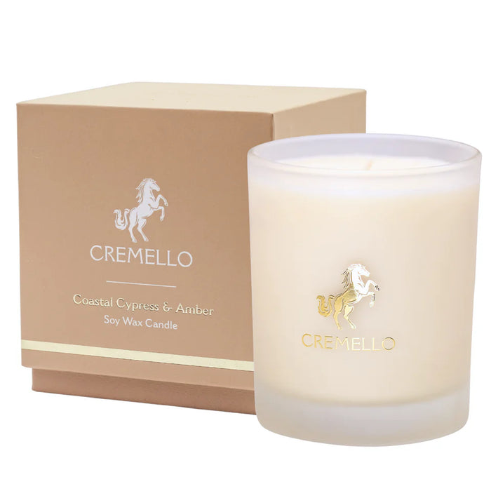 Cremello Coastal Cypress & Amber Candle