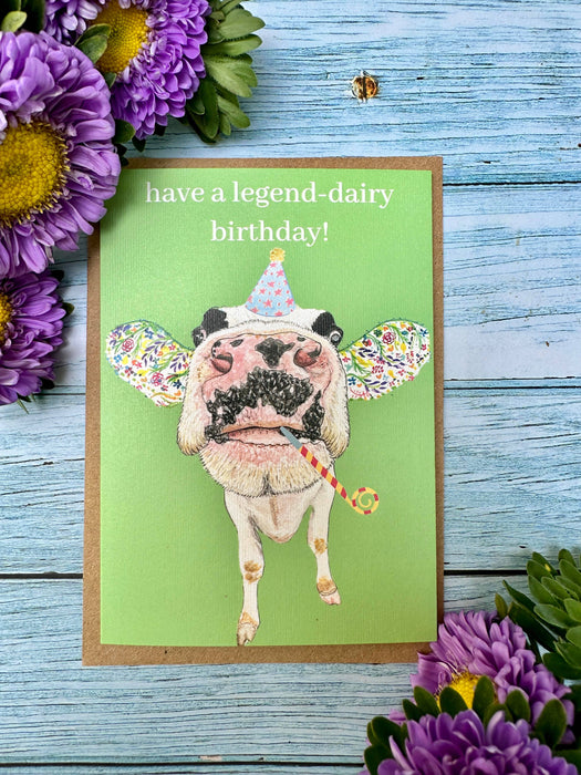 Dairy Cow Birthday Card
