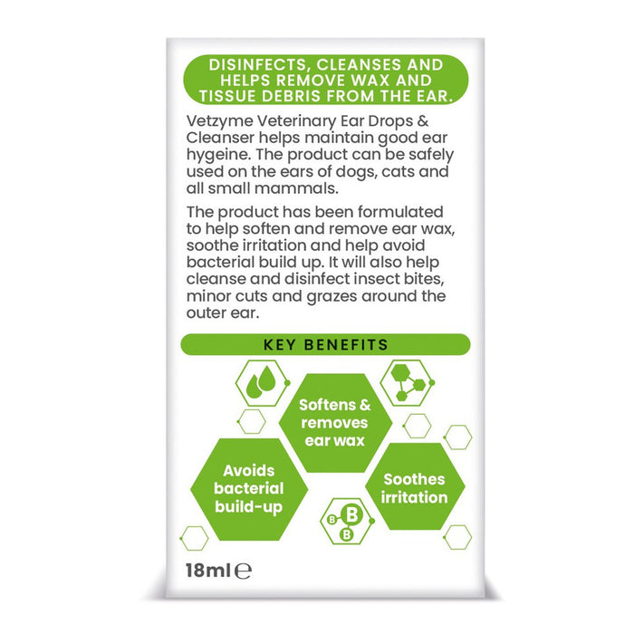 Vetzyme Ear Drops & Cleaner 18ml