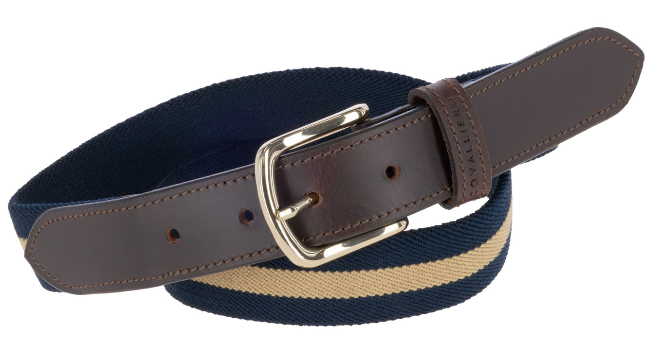 Covalliero Belt Navy & Beige