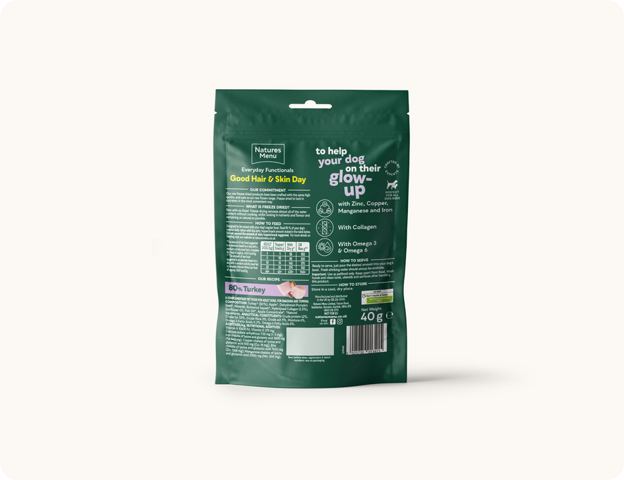 Natures Menu Freeze Dried Skin & Coat Treat 40g