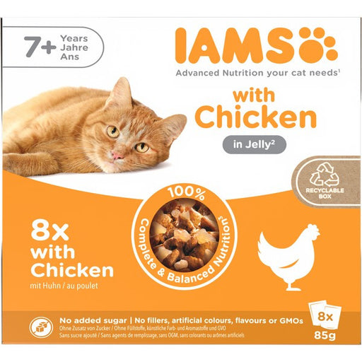 Iams Delights Senior Chicken in Jelly 8x85g