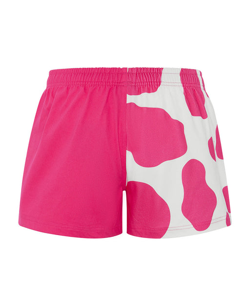 Hexby Shorts Pink & Holstein Harlequin Zips