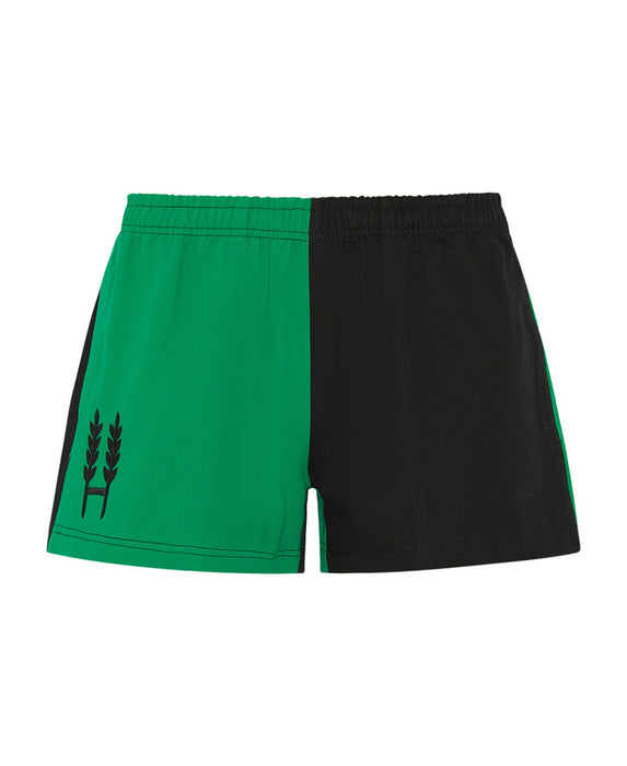 Hexby Shorts Harlequin Zips Green & Black
