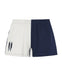 Hexby Shorts White & Navy Harlequin Zips