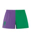 Hexby Shorts Purple & Green Harlequin Zips