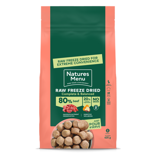Natures Menu Freeze Dried Nuggets Beef 625grm
