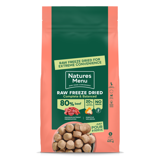 Natures Menu Freeze Dried Nuggets Beef 625grm

