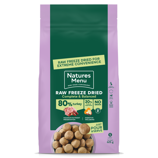 Natures Menu Freeze Dried Nuggets Turkey 625grm