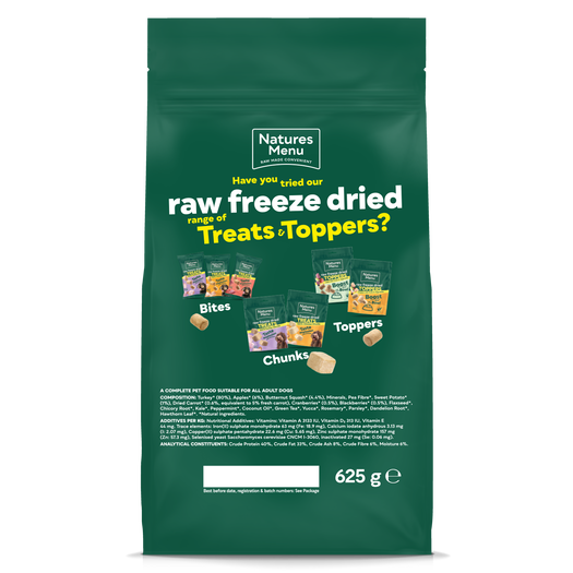 Natures Menu Freeze Dried Nuggets Turkey 625grm