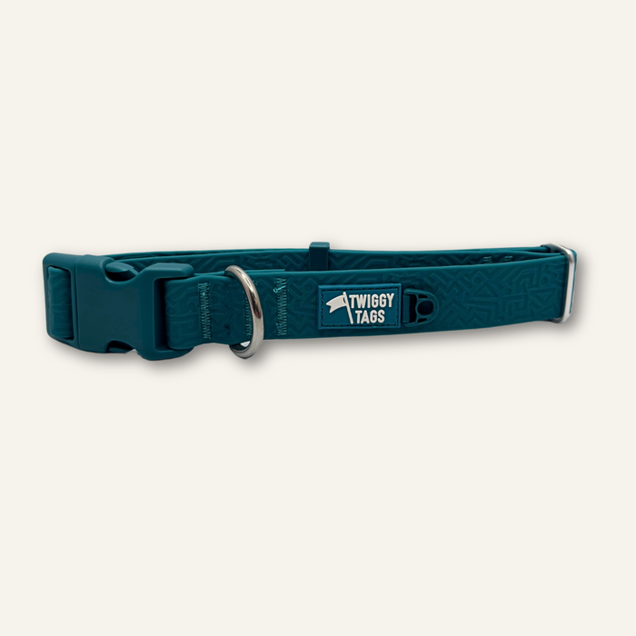 Twiggy Tags Tidal Waterproof Collar Azure