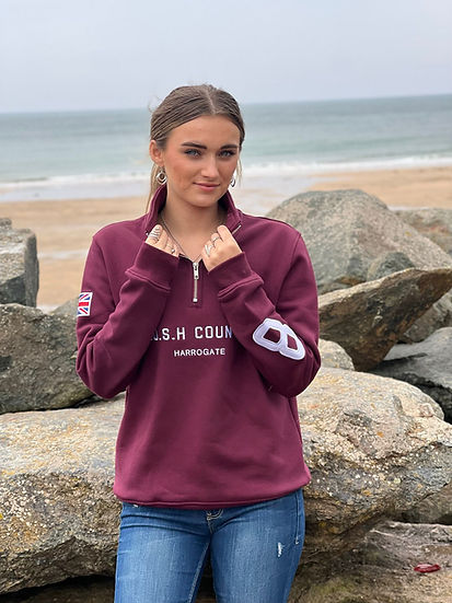 P.O.S.H Country Tidal Quarter Zip Ruby Port