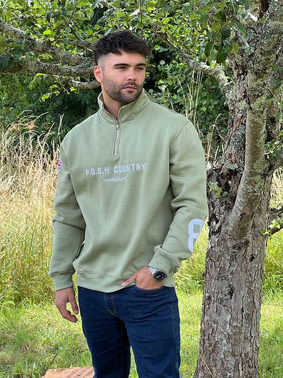 P.O.S.H Country Tidal Quarter Zip Moorland Grene