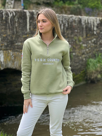 P.O.S.H Country Tidal Quarter Zip Moorland Grene
