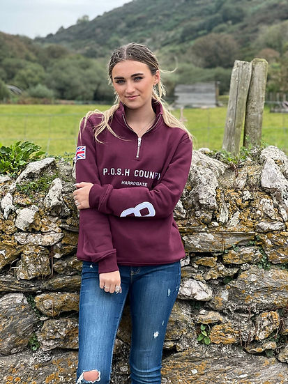 P.O.S.H Country Tidal Quarter Zip Ruby Port