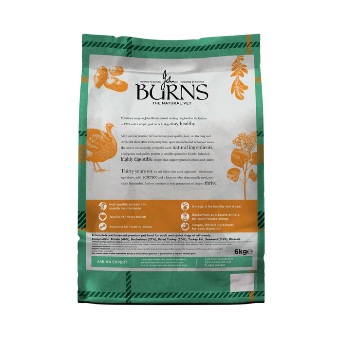 Burns Grain Free Turkey & Potato Dry Dog Food