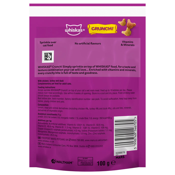 Whiskas® Crunch Cat Treats 100g