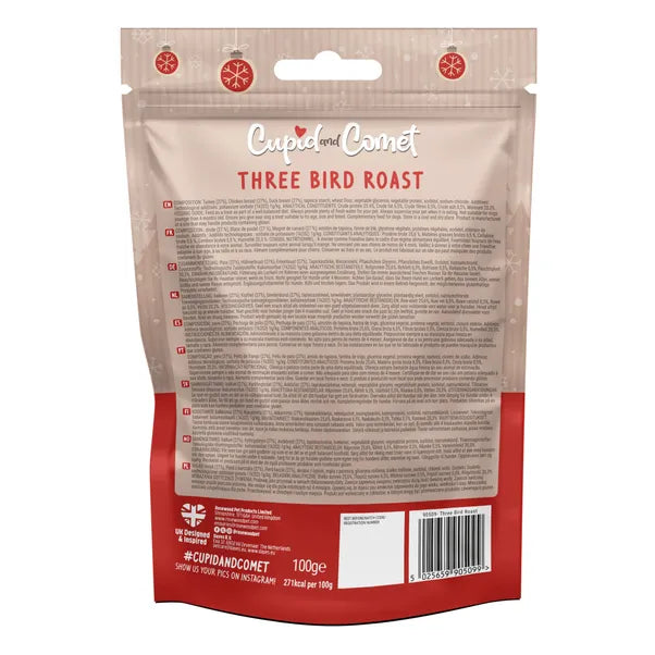 Rosewood Xmas Three Bird Roast Strips 100G