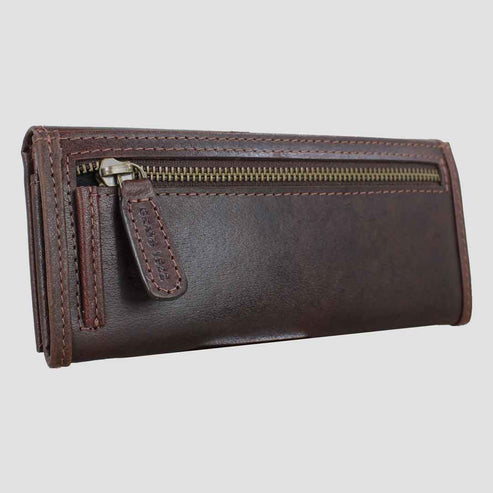 Lily Snaffle Purse Leather Brown