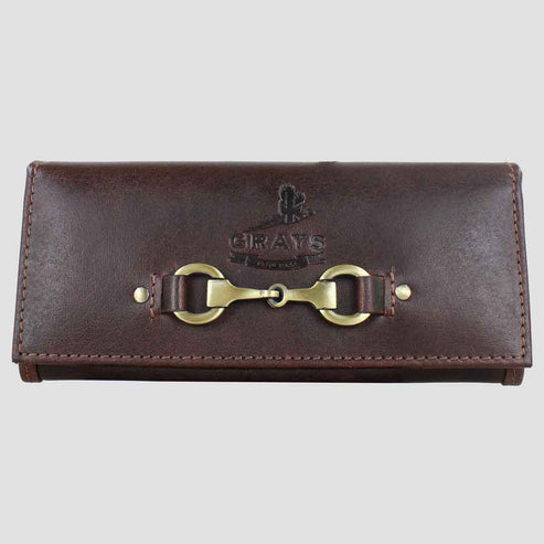 Lily Snaffle Purse Leather Brown