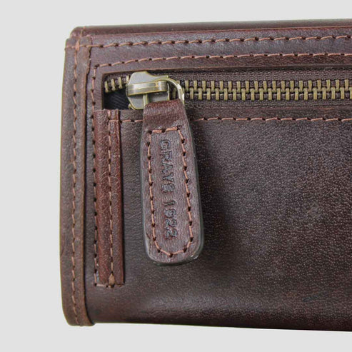Lily Snaffle Purse Leather Brown