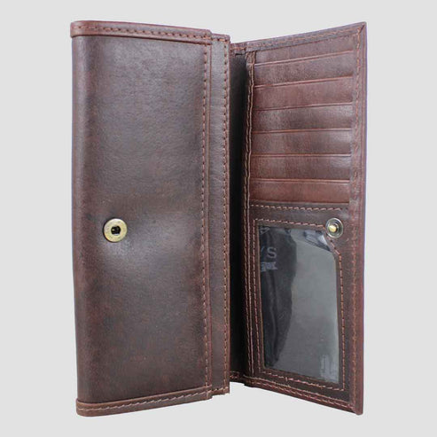 Lily Snaffle Purse Leather Brown