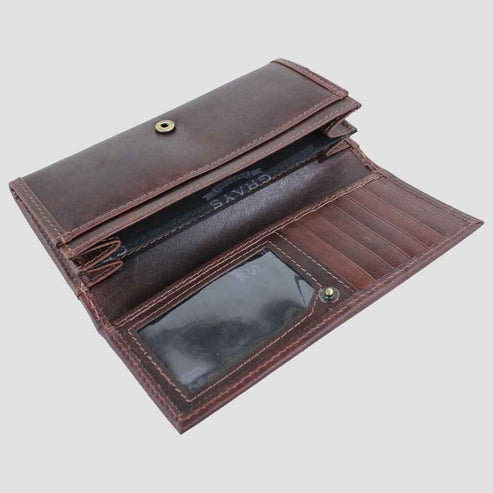 Lily Snaffle Purse Leather Brown
