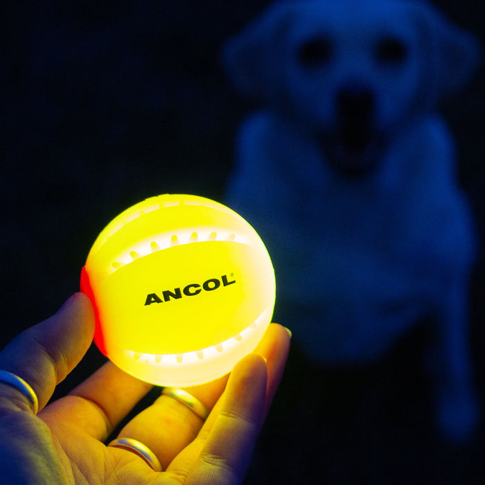 Ancol Rechargaeble LED Ball Yellow