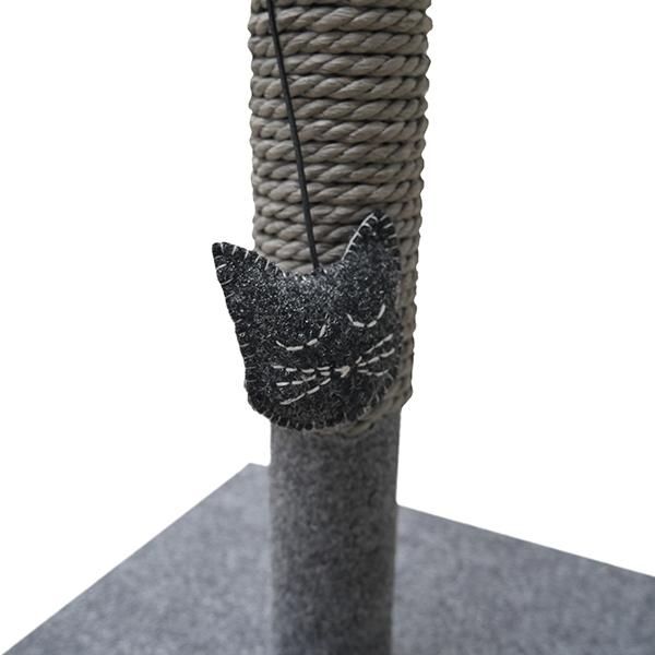 Charcoal Felt Cat Scratch Post