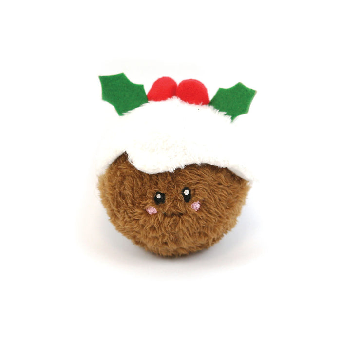 Happy Pet Christmas Pud Squeaker Ball Dog Toy
