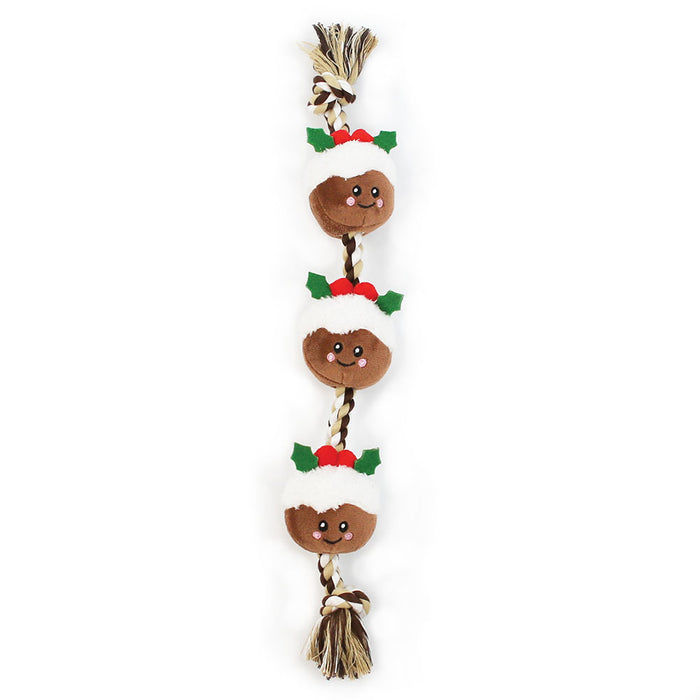 Happy Pet String Of Christmas Puds Rope Toy