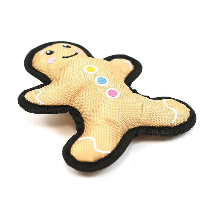 Happy Pet Christmas Gingerbread Man Tough Dog Toy