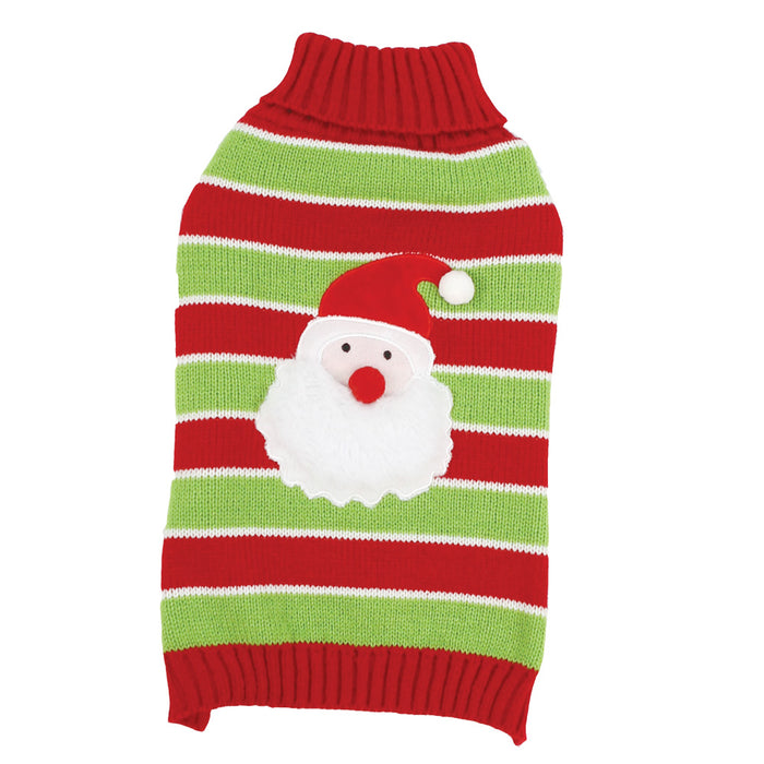 Happy Pet Xmas Santa Applique Sweater.