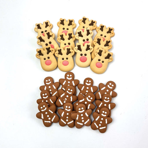 Happy Pet Xmas Reindeer & Gingerbread Festive Dog Biscuits 24pc