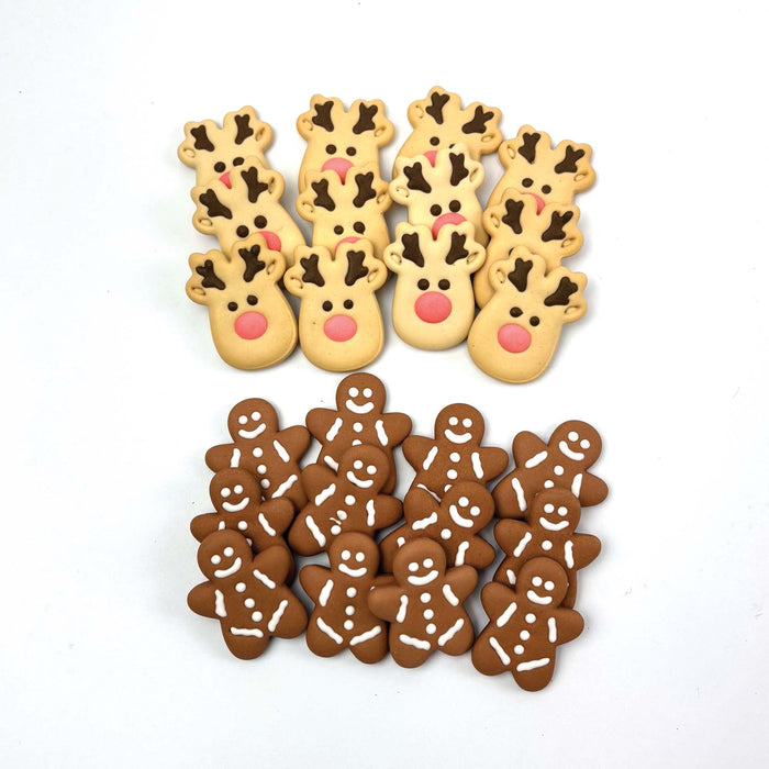 Happy Pet Xmas Reindeer & Gingerbread Festive Dog Biscuits 24pc