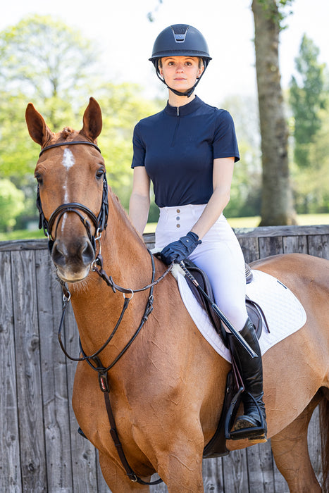 WoofWear Short Sleeved Tech Riding Shirt Navy