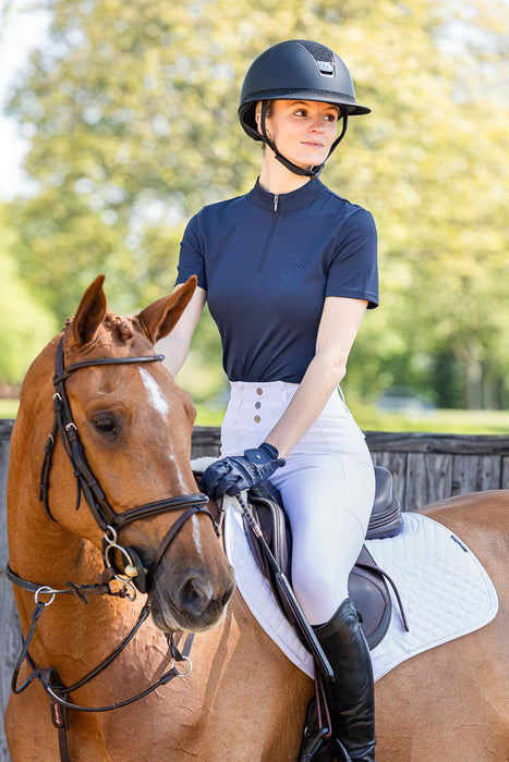 WoofWear Short Sleeved Tech Riding Shirt Navy